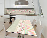 Наклейка 3Д виниловая на стол Zatarga «Скрапбукинг» 600х1200 мм для домов, квартир, столов, к NB, код: 6510773