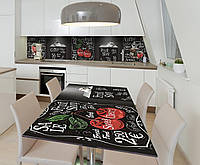Наклейка 3Д виниловая на стол Zatarga «Меловые записки» 600х1200 мм для домов, квартир, столо NX, код: 6444589