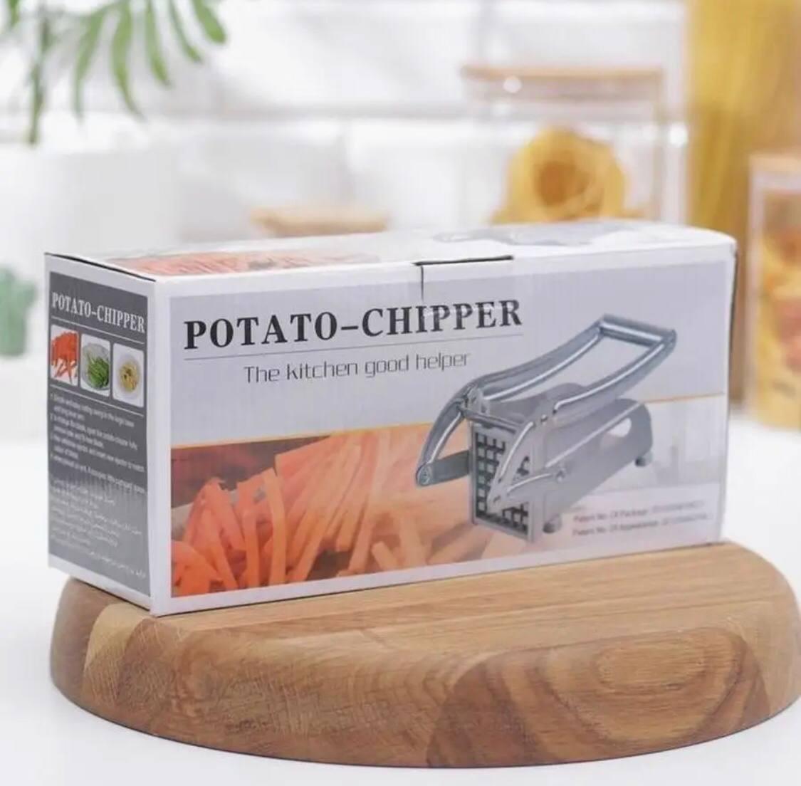 Многофункциональная картофелерезка металлическая для овощей Potato Chipper, Металлическая овощерезка - фото 4 - id-p2165107292