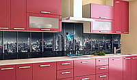 Наклейка вінілова кухонний фартух Zatarga Краєвид на місто 600х3000 мм NX, код: 5561891