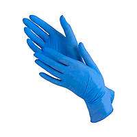 Medicare, рукавички, нітрилові, оглядові, нестерильні, не припудрені, текстуровані, розмір М, (блакитні), №100