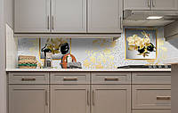 Наклейка виниловая кухонный фартук Zatarga Золотой Орнамент 650х2500 мм NX, код: 5562240