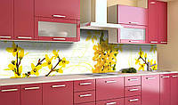 Наклейка виниловая кухонный фартук Zatarga Весенние Желтые Цветы 600х2500 мм NB, код: 5570401