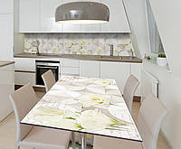 Наклейка 3Д виниловая на стол Zatarga «Кремовый бархат» 600х1200 мм для домов, квартир, столо BM, код: 6440761