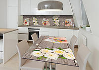 Наклейка 3Д виниловая на стол Zatarga «Живой гербарий» 600х1200 мм для домов, квартир, столов BM, код: 6510170