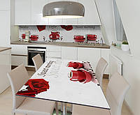 Наклейка 3Д виниловая на стол Zatarga «Чашка мотивации» 600х1200 мм для домов, квартир, столо BM, код: 6440782