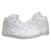 Кроссовки мужские Jordan 1 Mid White (554724-130) 40 Белый BM, код: 7618771