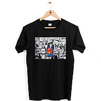 Футболка черная с аниме принтом Арбуз One Piece Ван-Пис Sanji Винсмок Санджи комикс XXL BM, код: 8189432