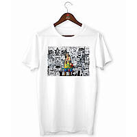 Футболка белая с аниме принтом Арбуз One Piece Ван-Пис Usopp Усопп комикс L BM, код: 8189437