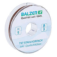 Поводочный стальной материал без оплетки 7х7 Balzer +10обж.труб. 5м. 6кг. (коричневый)