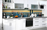 Наклейка на скинали Zatarga на кухню «Вид на Дубаи» 600х2500 мм виниловая 3Д наклейка кухонны BM, код: 6510693