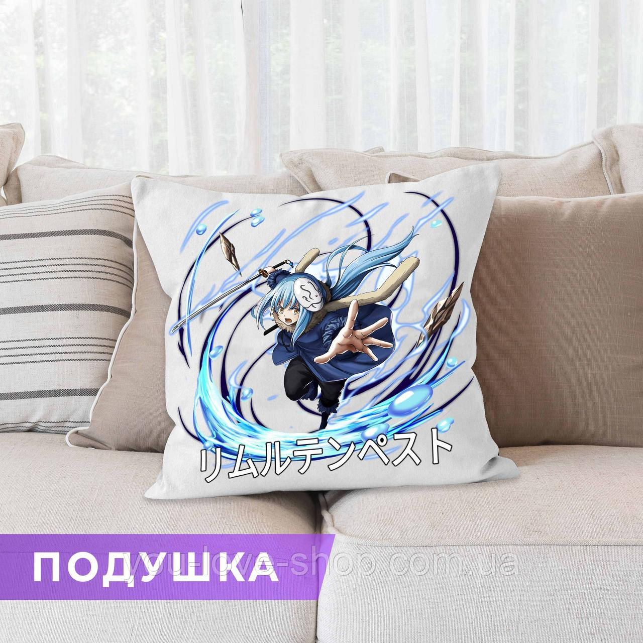 Подушка Коли я переродився слизом "Рімуру з мечем" / Подушка Tensei shitara Slime Datta Ken квадрат 35х35