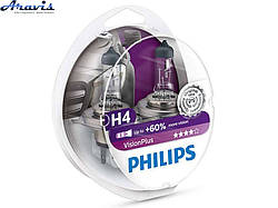 Галогенка H4 12V 60/55W + 60% Vision Plus Philips 12342VPS2 Box-2шт