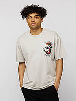Мужская футболка оверсайз XL светло-серый Troy Life ЦБ-00219866 BM, код: 8422895