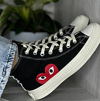 Жіночі високі кеди Converse Chuck Taylor All-Star 70s Hi Comme des Garcons PLAY Black