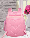 Шкільний рюкзак ортопедичний з пеналом для дівчинки 1 2 3 клас 7-8-9 років, портфель в шоклу пудра (світло-рожевий), фото 5