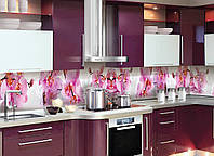 Наклейки кухонный фартук Zatarga Орхидея Сакраменто 600х2500 мм Розовый (Z180098 1) BM, код: 1833103