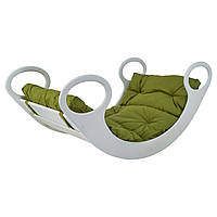 Универсальная качалка-кроватка Uka-Chaka Маxi 104х45х53 см Белая Зеленый MY, код: 8079234