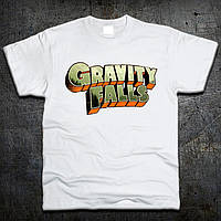 Футболка Fruit of the Loom Логотип Гравити Фолз Logo Gravity Falls Белый XXL (7193266) BM, код: 7584485