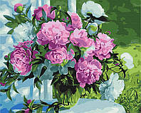 Картина по номерам BrushMe Букет пионов в саду 40х50см BS31020 UL, код: 8263312