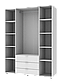 Розпашна Шафа для одягу Doros Гелар Білий 4 ДСП 155х49,5х203,4 (42001022), фото 2