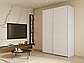 Шафа-купе двохдверна Doros G-Caiser 160х60х240 см Білий (DRS-011013), фото 2