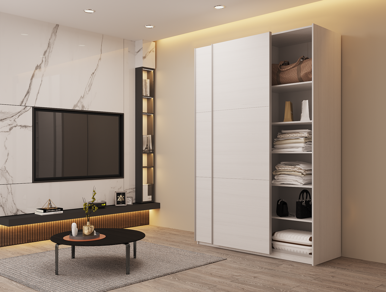 Шафа-купе двохдверна Doros G-Caiser 160х60х240 см Білий (DRS-011013), фото 1