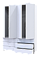 Розпашна Шафа для одягу Doros Гелар комплект Білий 2+2 ДСП 155х49,5х203,4 (42002117), фото 3
