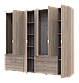 Розпашна Шафа для одягу Doros Гелар комплект Дуб Cонома 2+4 ДСП 232,5х49,5х203,4 (42002118), фото 3