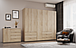 Розпашна Шафа для одягу Doros Гелар комплект Дуб Cонома 2+4 ДСП 232,5х49,5х203,4 (42002118), фото 4