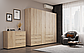 Розпашна Шафа для одягу Doros Гелар комплект Дуб Cонома 2+4 ДСП 232,5х49,5х203,4 (42002118), фото 5