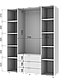 Розпашна Шафа для одягу Doros Гелар комплект Білий 3+4 ДСП 271,2х49,5х203,4 (42002120), фото 5