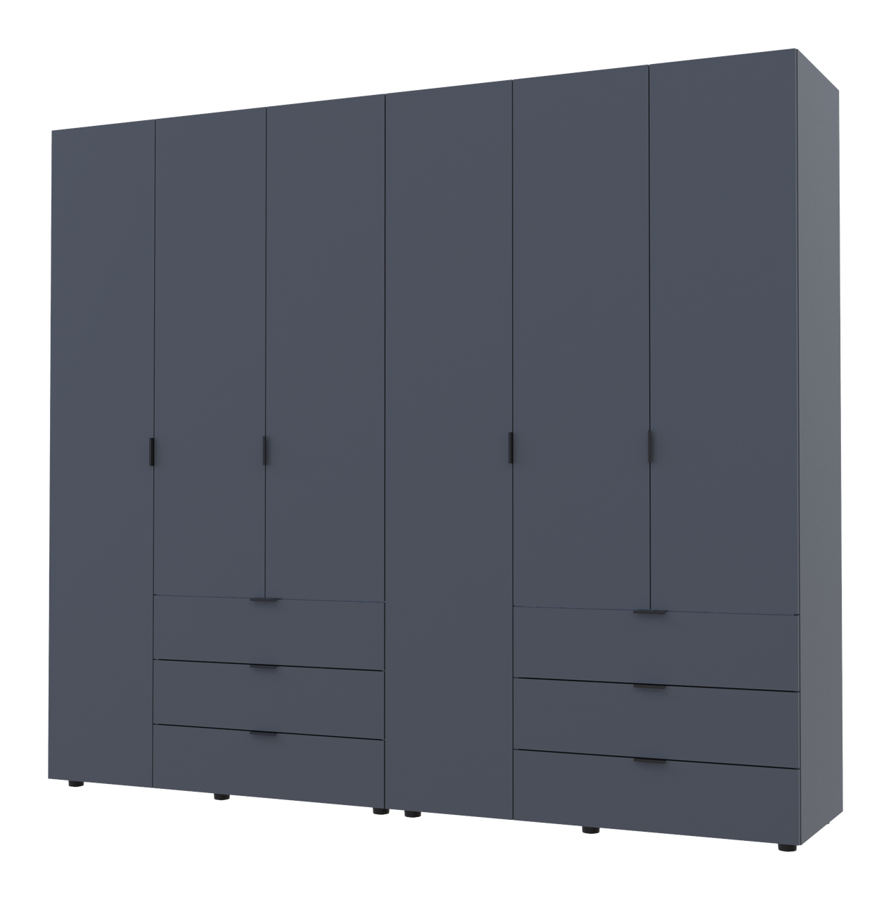 Комплект шаф для одягу Doros Гелар (2 шт.) 232,4х49,5х203,4 см Графіт (DRS-011120), фото 1