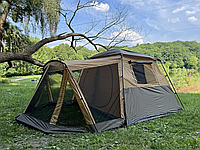 Палатка 6-ти местная туристическая кемпинговая с навесом 220х300х195 см