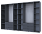 Комплект Doros Гелар з Етажеркою Графіт  3+4 ДСП 309.4х49.5х203.4 (42005062), фото 2