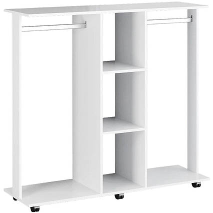 Якісна гардеробна стійка Д3 Білий ДСП 130х40.6х121 см Doros