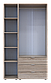 Шафа для одягу Doros Гелар Дуб сонома 2ДСП/Дзеркало 116.5х49.5х203.4 (42002156), фото 3