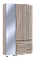 Шафа для одягу Doros Гелар Дуб сонома 2ДСП/Дзеркало 116.5х49.5х203.4 (42002156), фото 4
