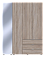 Шафа для одягу Doros Гелар Дуб сонома 3ДСП/Дзеркало 155х49.5х203.4 (42002159), фото 3