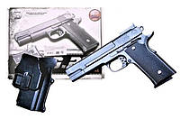 G20+ Страйкбольний пістолет Браунінг G20 чорний з кобурою Browning HP G20+ ish