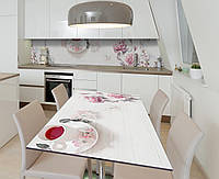 Наклейка 3Д вінілова на стіл Zatarga «Чай у Парижі» 600х1200 мм для будинків, квартир, столів, ST, код: 6512329
