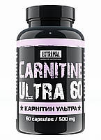 Карнитин для похудения 60 капсул 500 мг L-carnitine ultra Extremal Жиросжигатель для спортсме PS, код: 7561410