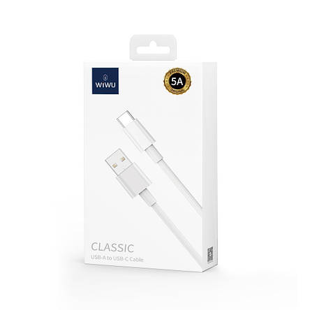 Кабель WIWU Wi-C007 YouPin Data Cable Type C White, фото 3