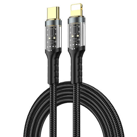 Кабель WIWU Wi-C016 30W Type C to Lightning Black, фото 1
