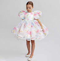 Трендовое, летнее, цветочное платье для девочки , НОВИНКА 2024 года, на рост 120 см