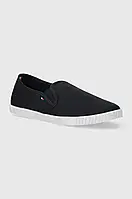 Urbanshop com ua Кеди Tommy Hilfiger CANVAS SLIP-ON SNEAKER жіночі колір синій FW0FW07806 РОЗМІРИ ЗАПИТУЙТЕ