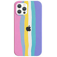 Уценка Чехол Silicone case Full Rainbow для Apple iPhone 13 Pro Max (6.7") tra trs