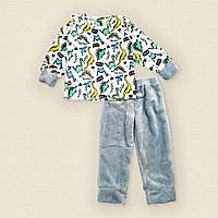 Пижама для мальчика велсофт 122 см серый DH, код: 8418482