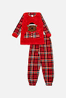 Пижама с длинным рукавом для мальчика 122 красный Lindros ЦБ-00235352 DH, код: 8430914