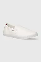 Urbanshop com ua Кеди Tommy Hilfiger CANVAS SLIP-ON SNEAKER жіночі колір білий FW0FW07806 РОЗМІРИ ЗАПИТУЙТЕ